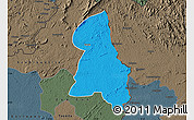 Political Map of Gbehlay, darken, semi-desaturated
