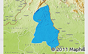 Political Map of Gbehlay, physical outside