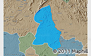 Political Map of Gbehlay, semi-desaturated