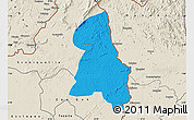 Political Map of Gbehlay, shaded relief outside