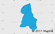 Political Map of Gbehlay, single color outside