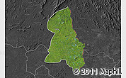 Satellite Map of Gbehlay, darken, desaturated