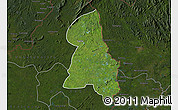 Satellite Map of Gbehlay, darken