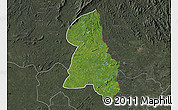 Satellite Map of Gbehlay, darken, semi-desaturated