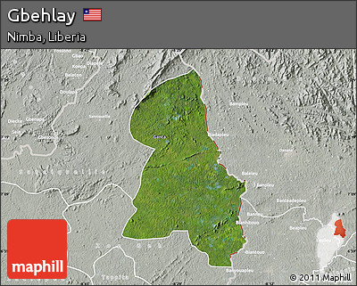 Satellite Map of Gbehlay, lighten, semi-desaturated