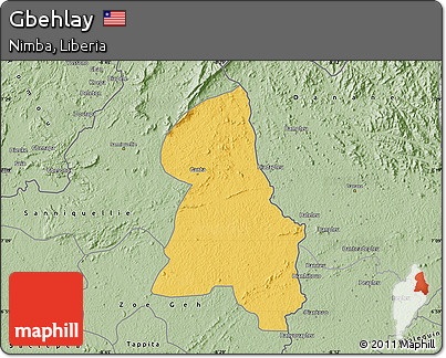 Savanna Style Map of Gbehlay