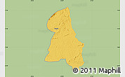 Savanna Style Map of Gbehlay, single color outside