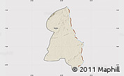 Shaded Relief Map of Gbehlay, cropped outside