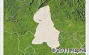 Shaded Relief Map of Gbehlay, satellite outside