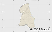 Shaded Relief Map of Gbehlay, single color outside