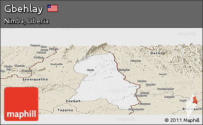 Classic Style Panoramic Map of Gbehlay