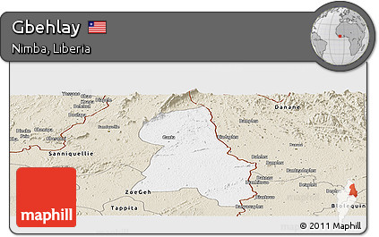 Classic Style Panoramic Map of Gbehlay