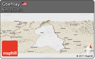 Classic Style Panoramic Map of Gbehlay