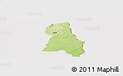 Physical Panoramic Map of Gbehlay, cropped outside
