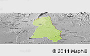 Physical Panoramic Map of Gbehlay, desaturated