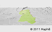 Physical Panoramic Map of Gbehlay, lighten, desaturated