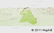 Physical Panoramic Map of Gbehlay, lighten