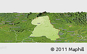Physical Panoramic Map of Gbehlay, satellite outside