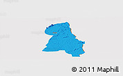 Political Panoramic Map of Gbehlay, cropped outside