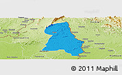 Political Panoramic Map of Gbehlay, physical outside