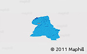 Political Panoramic Map of Gbehlay, single color outside