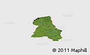 Satellite Panoramic Map of Gbehlay, cropped outside