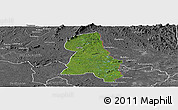 Satellite Panoramic Map of Gbehlay, desaturated