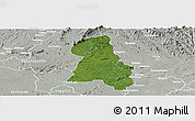 Satellite Panoramic Map of Gbehlay, lighten, semi-desaturated