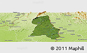Satellite Panoramic Map of Gbehlay, physical outside