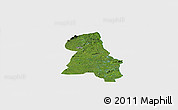 Satellite Panoramic Map of Gbehlay, single color outside