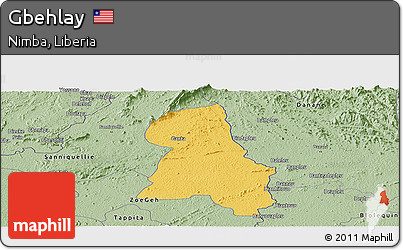 Savanna Style Panoramic Map of Gbehlay