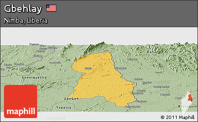 Savanna Style Panoramic Map of Gbehlay