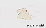 Shaded Relief Panoramic Map of Gbehlay, cropped outside