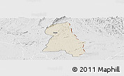 Shaded Relief Panoramic Map of Gbehlay, lighten, desaturated