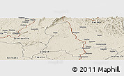 Shaded Relief Panoramic Map of Gbehlay