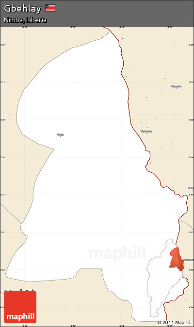Classic Style Simple Map of Gbehlay