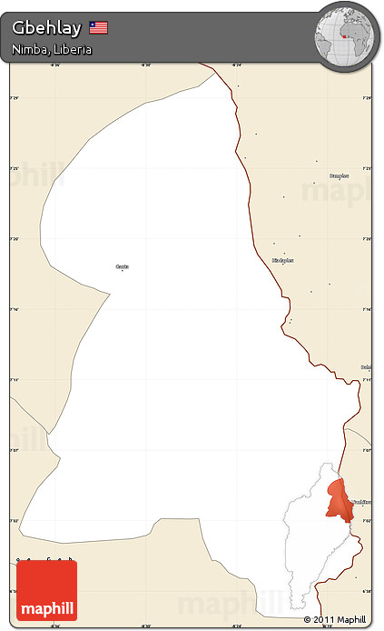 Classic Style Simple Map of Gbehlay