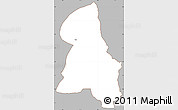 Gray Simple Map of Gbehlay, cropped outside