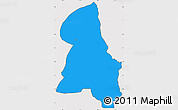 Political Simple Map of Gbehlay, cropped outside