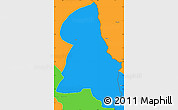 Political Simple Map of Gbehlay