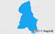 Political Simple Map of Gbehlay, single color outside