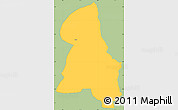 Savanna Style Simple Map of Gbehlay, single color outside
