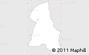 Silver Style Simple Map of Gbehlay, cropped outside