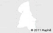 Silver Style Simple Map of Gbehlay, single color outside