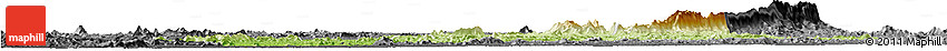 Physical Horizon Map of Nimba, darken, desaturated