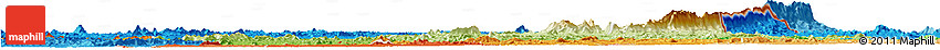 Physical Horizon Map of Nimba, political shades outside