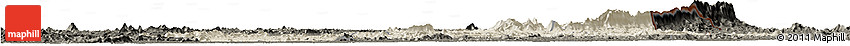 Shaded Relief Horizon Map of Nimba, darken