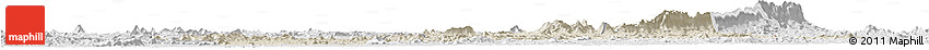 Shaded Relief Horizon Map of Nimba, lighten, desaturated