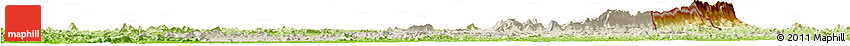 Shaded Relief Horizon Map of Nimba, physical outside