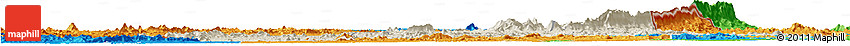 Shaded Relief Horizon Map of Nimba, political outside